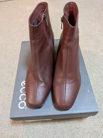 ECCO 39 숏부츠 보르도 에코 새상품급