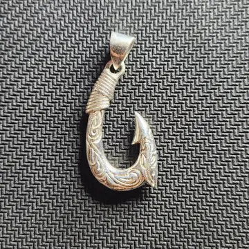 실버 925 리버서블 백은 마감 피쉬 후크 하와이안 쥬얼리