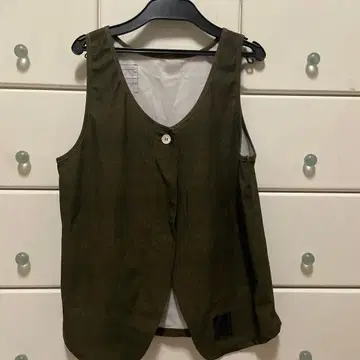 FEELCYCLE 브라운 데님 버튼 달린 베스트