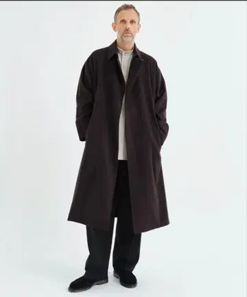 ATON SUPER 160S LIGHT MOSSA LODEN COAT