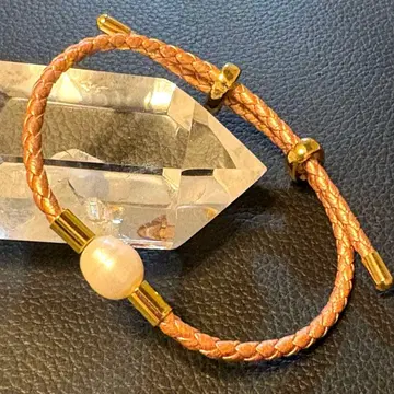 오사카 간사이 만박 필리핀 파빌리온 담수 펄 가죽 팔찌