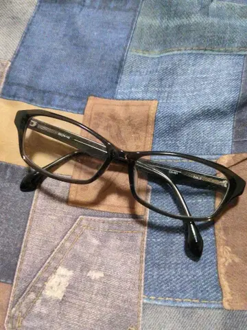 새상품급 FUJI MEGANE 블랙 도수 없음 스퀘어 안경