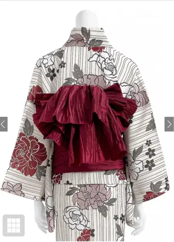 GRI 유카타 오비 세트 꽃무늬