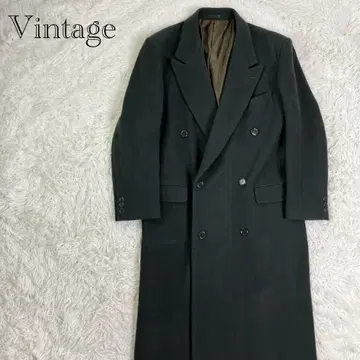 빈티지 더블 브레스트 체스터 코트 롱 L 사이즈