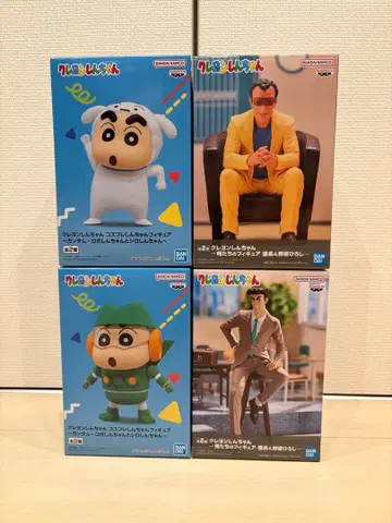 짱구는 못말려 로봇짱구 & 시로짱구 & 원장 & 노하라 히로시 4체 세트