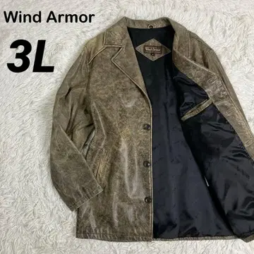 WIND ARMOR 윈드아머 가죽 자켓 빈티지 가공 3L