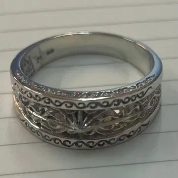 SAAD 사드 925 실버 당초 무늬 반지 25호