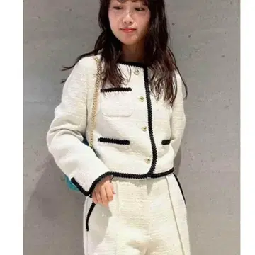 LILY BROWN 라메 트위드 자켓