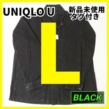 L [미사용 새상품] 오버 사이즈 컬러 데님 자켓 유니클로 U BLACK