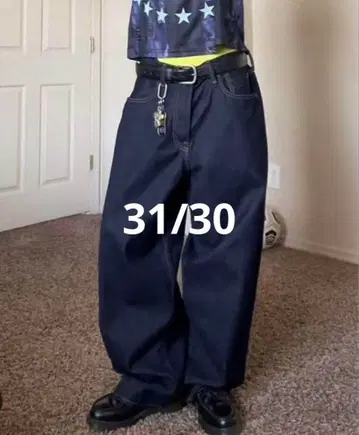 GAP 슈퍼 배기 데님 31/30 다크린스