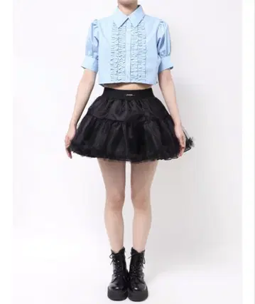 볼륨 튤 스커트 티어드 튤