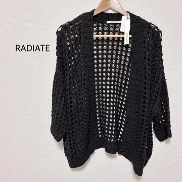 미사용 새상품 야마다야 라디에이트 시스루 메쉬 니트 가디건