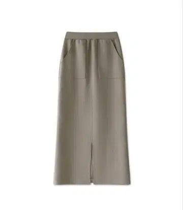 속기모 라이트 베이지 내로우 스커트 허리밴딩 L 가을/겨울 앞 슬릿