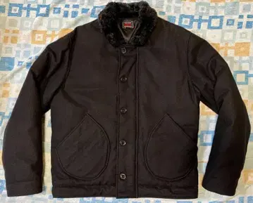 68&BROTHERS 다운 자켓 N-1 덱 자켓형 울 혼방 블랙