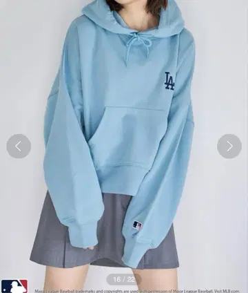 PUBLUX MLB 백 프린트 쭈리 숏 후드티 맨투맨