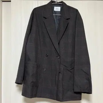 DISCOAT 울라이크 W 브레스트 빅 자켓 다크 브라운