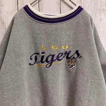 레어 칼리지 맨투맨 타이거 센터 로고 자수 리브라인 XL