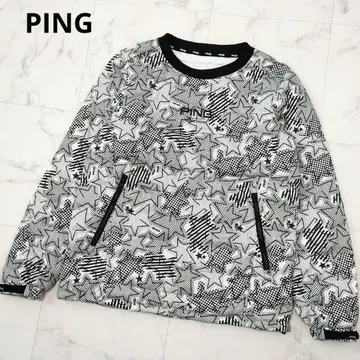 PING 골프 충전솜 스니드 잭 올 패턴 별 패턴 로고 화이트 M 사이즈