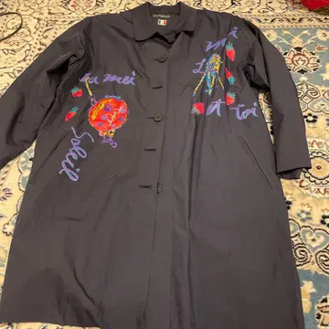 토피즈 롱 코트 다크 네이비