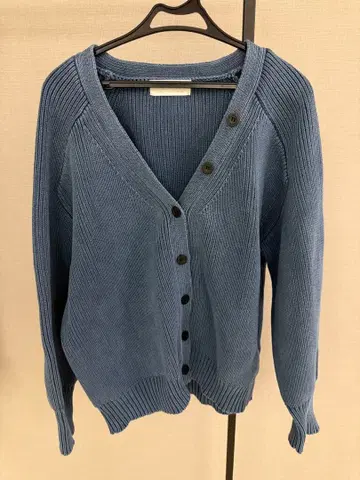 GALLARDA GALANTE 빈티지 가디건 면 100% 블루