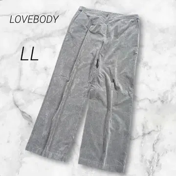 러브 바디 와코루 와이드 팬츠 코듀로이 일본제 LL XL 그레이