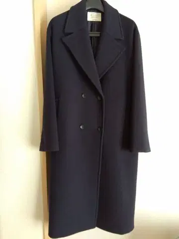 저널 스탠다드 리룸 네이비 더블 브레스트 체스터 코트