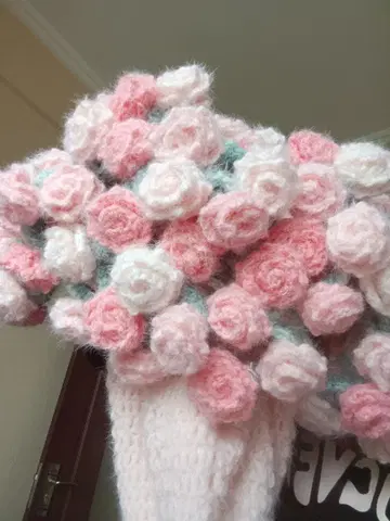 꽃 모티브의 원형 매트