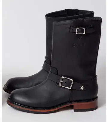 Schott 블랙 엔지니어 부츠