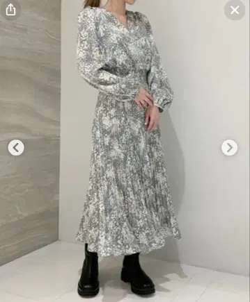 정품 자카드 프린트 원피스 snidel 스나이델