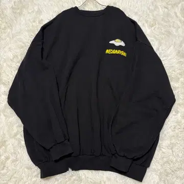 PUNYUS 푸뉴즈 맨투맨 눈알 프라이 블랙 트레이닝복 특대형 사이즈 4