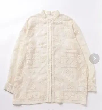 [ Ameri ] CHEMICAL LACE OVER SHIRT