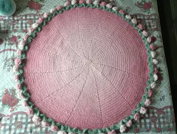 핸드메이드 핑크와 그린 매트