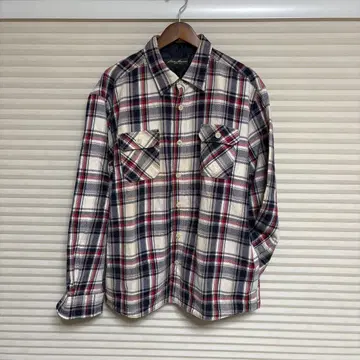 Eddie Bauer 헤비 플란넬 셔츠 두꺼운 원단 L 사이즈