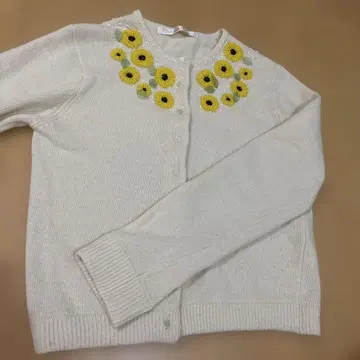 Dot and Stripes 해바라기 자수 니트 가디건