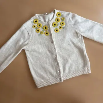 Dot and Stripes 해바라기 자수 니트 가디건