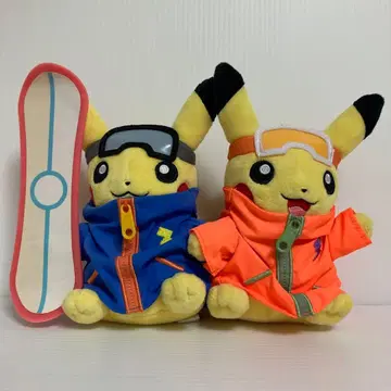 피카츄 먼슬리 페어 스노우보드 봉제 인형 2016 12월 포켓몬