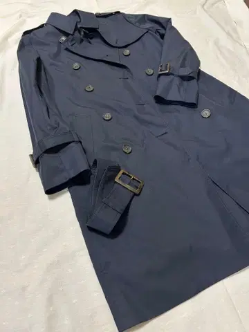 MUJI 시착만 한 상품 네이비 트렌치코트