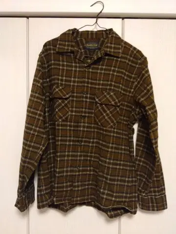 Pendleton 브라운 계열 체크 플란넬 셔츠 L 사이즈