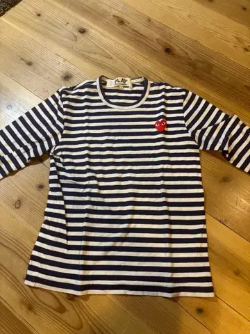 PLAY 보더 무늬 긴팔 티셔츠 S 사이즈