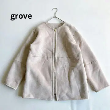 그로브 리버서블 무스탕 무톤 코트 보아 자켓 아우터 L