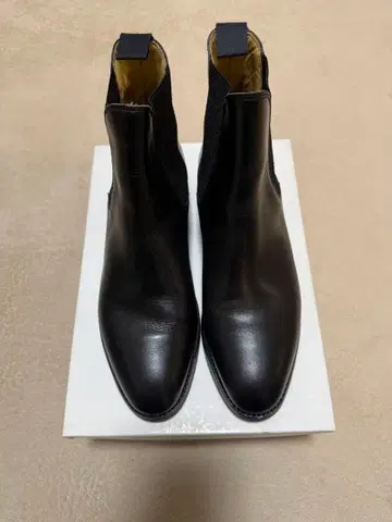 로이드풋웨어 블랙 사이드 고어 부츠 가죽