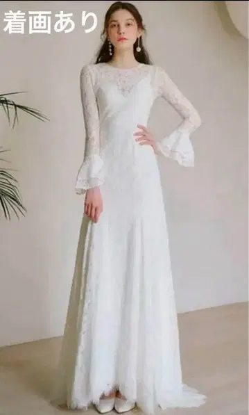 웨딩 드레스 / 레이스 플레어 슬리브 / 결혼식 2차 / 사전 촬영