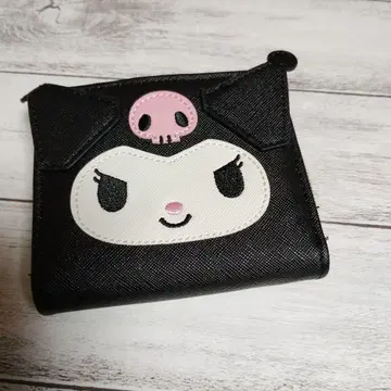 SANRIO (산리오) 귀여운 쿠로미 페이스형 반지갑/지갑