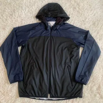 TaylorMade 풀집업 자켓 블랙/네이비 더블 지퍼 방한 방우