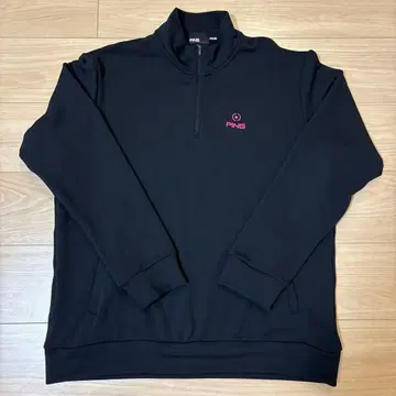 PING 블랙 하프 지퍼 트레이닝복 LL