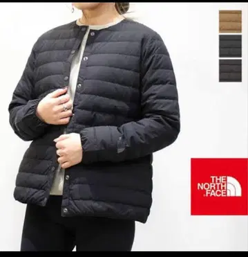 THE NORTH FACE 다운 가디건 노카라 블랙