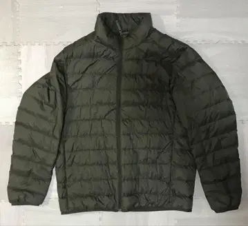 올리브 그린 퀼팅 다운 자켓