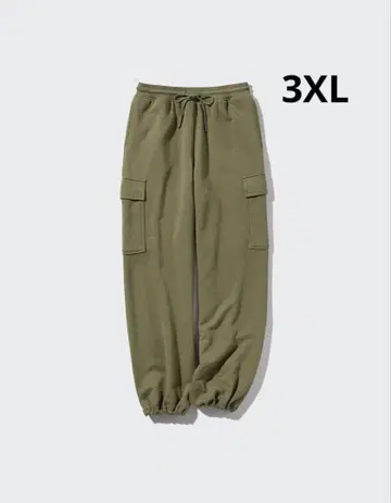 [ 새상품 ] UNIQLO 유니클로 맨투맨 카고 팬츠+ 카키 3XL