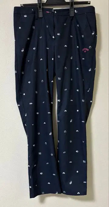 캘러웨이 네이비 패턴 골프 팬츠