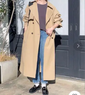 Spick and Span 트윌 코튼 오버 트렌치코트